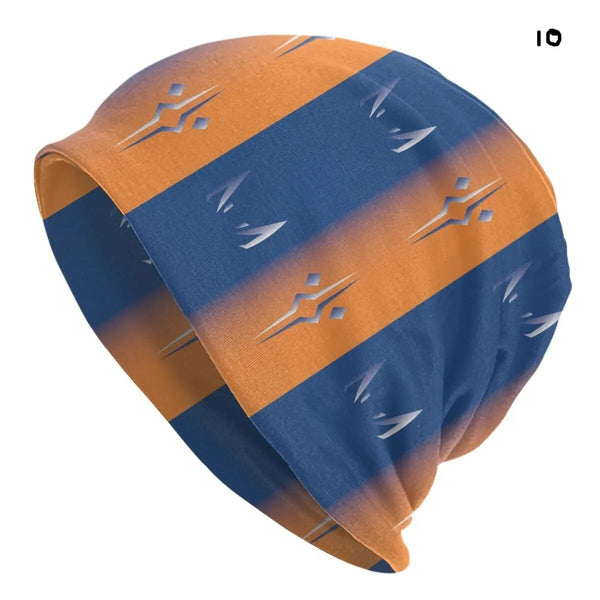 10 blue and orange stripes