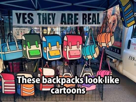 Cartoon style 2d Backpack