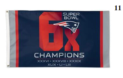 New England Patriots Super Bowl LIII Champions Flags  (Free Shipping)