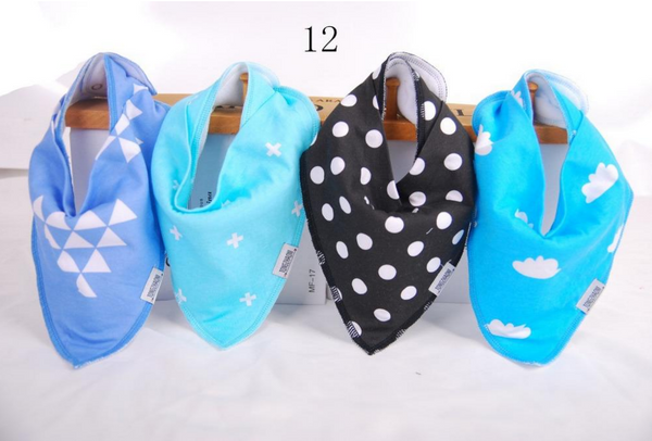 4 Piece Handmade Waterproof Baby Bibs / Bandana