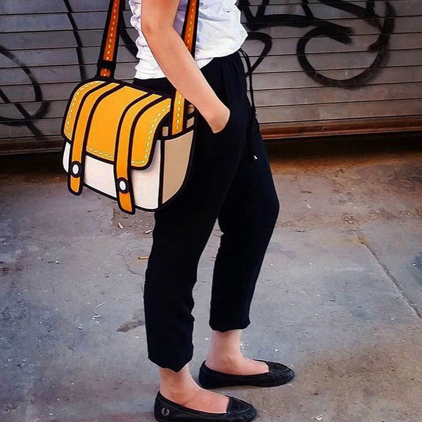 Cartoon Style 2d Shoulder Bag