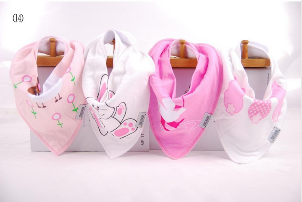 4 Piece Handmade Waterproof Baby Bibs / Bandana