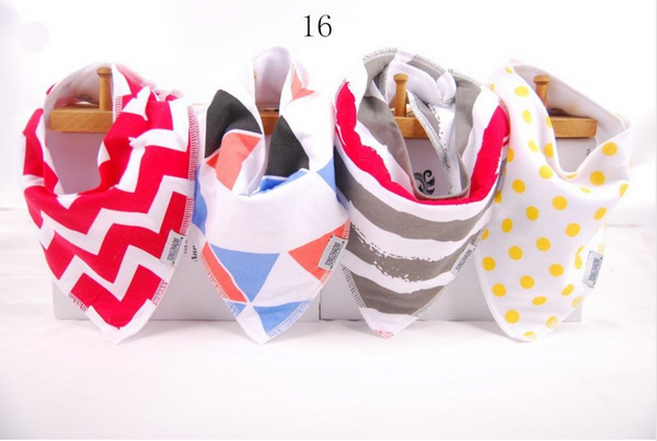 4 Piece Handmade Waterproof Baby Bibs / Bandana