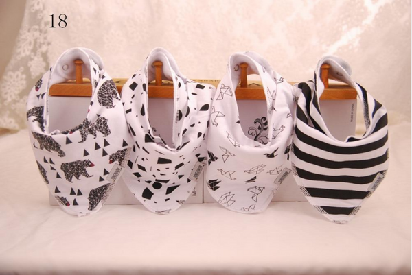 4 Piece Handmade Waterproof Baby Bibs / Bandana