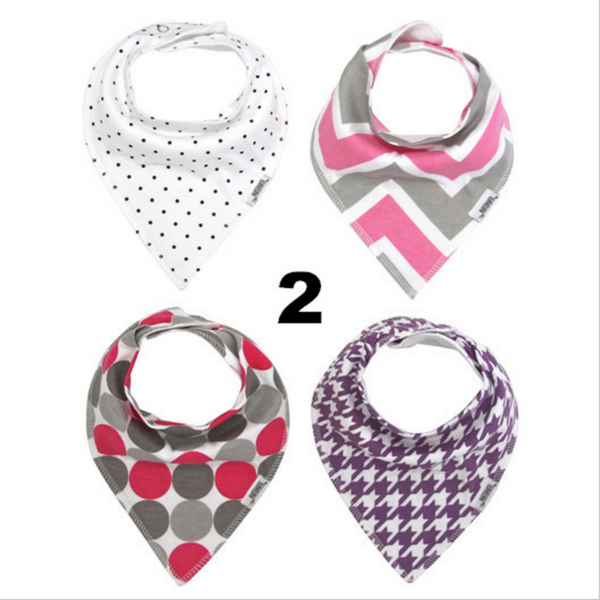 4 Piece Handmade Waterproof Baby Bibs / Bandana