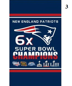 New England Patriots Super Bowl LIII Champions Flags  (Free Shipping)