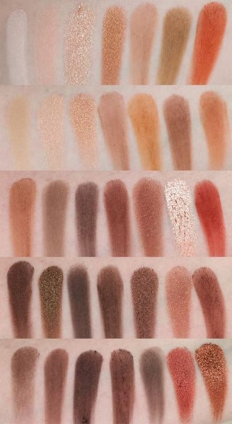 // 35 INTENSELY PIGMENTED, BUTTERY, WARM TONED EYE SHADOWS