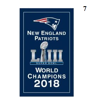 New England Patriots Super Bowl LIII Champions Flags  (Free Shipping)