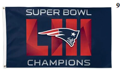 New England Patriots Super Bowl LIII Champions Flags  (Free Shipping)
