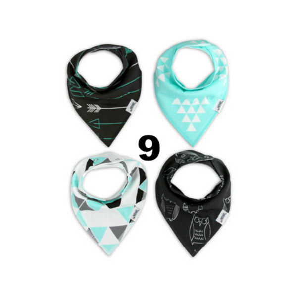 4 Piece Handmade Waterproof Baby Bibs / Bandana