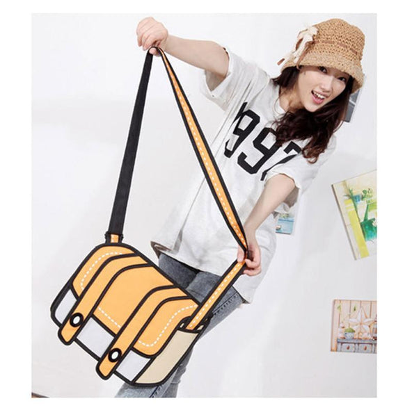 Cartoon Style 2d Shoulder Bag