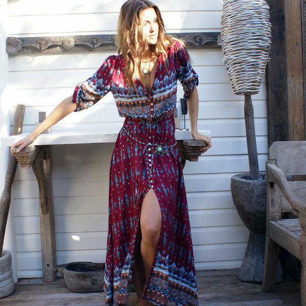 Boho Paisley Print Dress