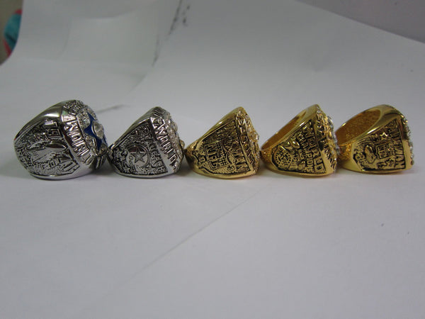 Dallas Cowboys Super Bowl championship rings  (1971,1977, 1992,1993,1995)