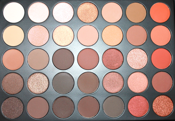 // 35 INTENSELY PIGMENTED, BUTTERY, WARM TONED EYE SHADOWS