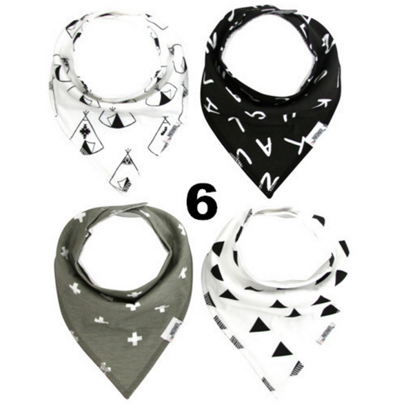 4 Piece Handmade Waterproof Baby Bibs / Bandana