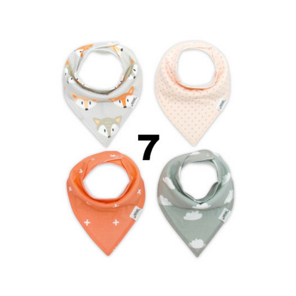 4 Piece Handmade Waterproof Baby Bibs / Bandana