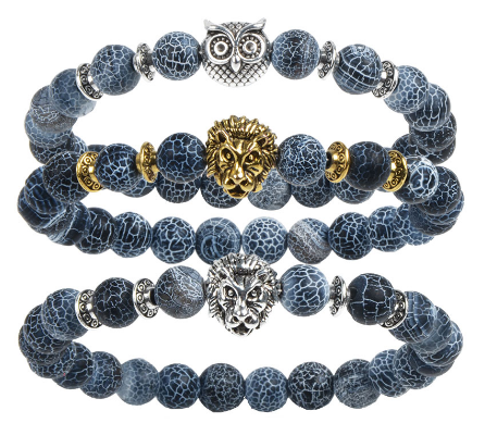 Lion / Leopard / Owl Buddha beads Bracelets!