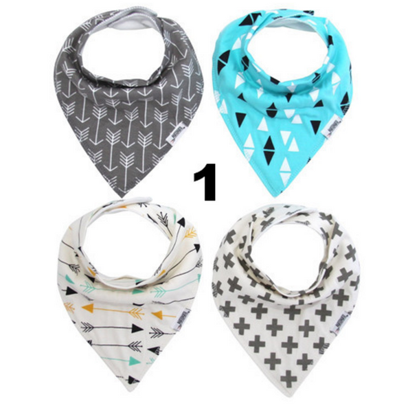 4 Piece Handmade Waterproof Baby Bibs / Bandana