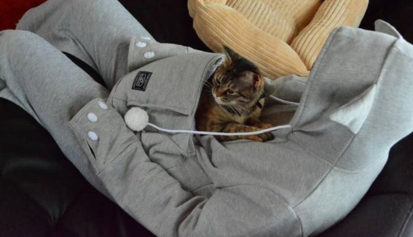 Cat Hoodie With Cuddle Pouch