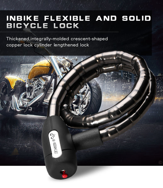 INBIKE Bicycle Lock Anti-theft Cable Lock 0.85m