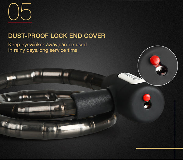 INBIKE Bicycle Lock Anti-theft Cable Lock 0.85m
