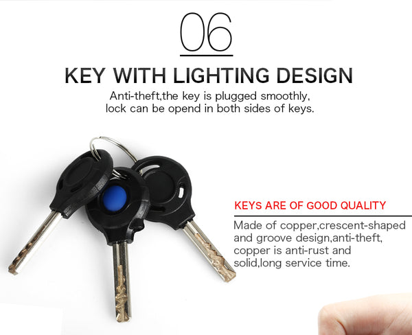 INBIKE Bicycle Lock Anti-theft Cable Lock 0.85m