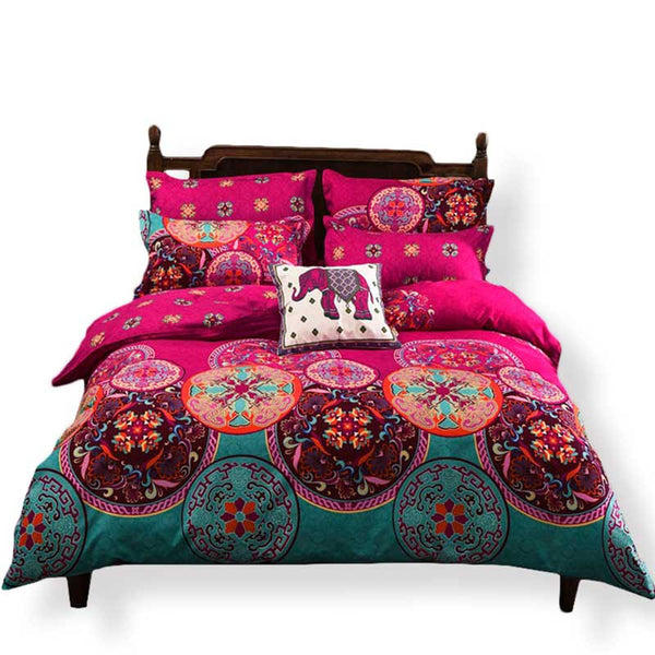Assorted Bohemian Styled Bedding Set with Duvet Cover, Pillowcase and Flat Sheet (Free Shipping)
