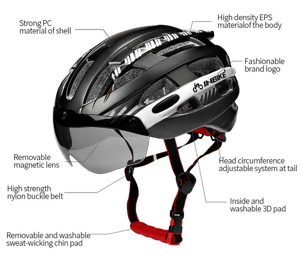 Cycling Helmet with Goggles Ultralight (Free shipping)