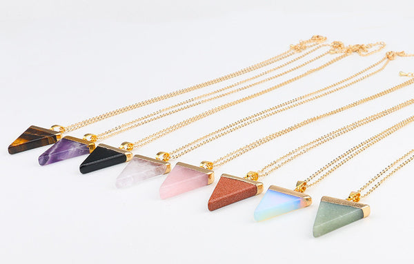 Natural Stone Healing Pendant Necklace (Free shipping)