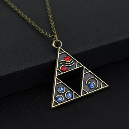 The Legend of Zelda Triforce Necklace- Triangle Otaku Pendant  (Free Shipping)