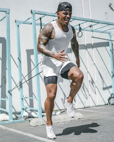 Quick Dry Gym Shorts ( 2 In 1 Double-deck)