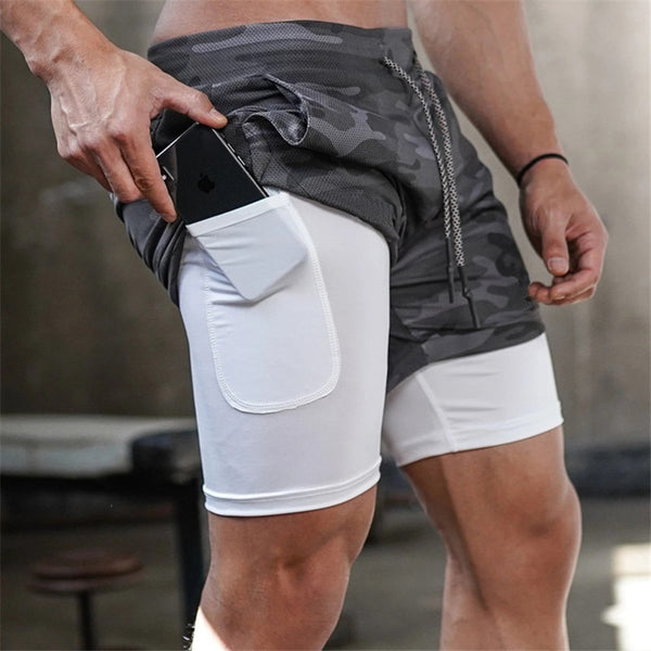 Quick Dry Gym Shorts ( 2 In 1 Double-deck)