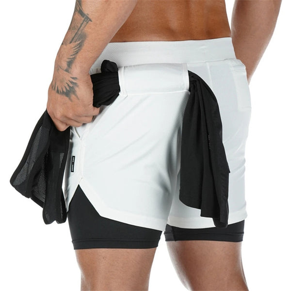 Quick Dry Gym Shorts ( 2 In 1 Double-deck)