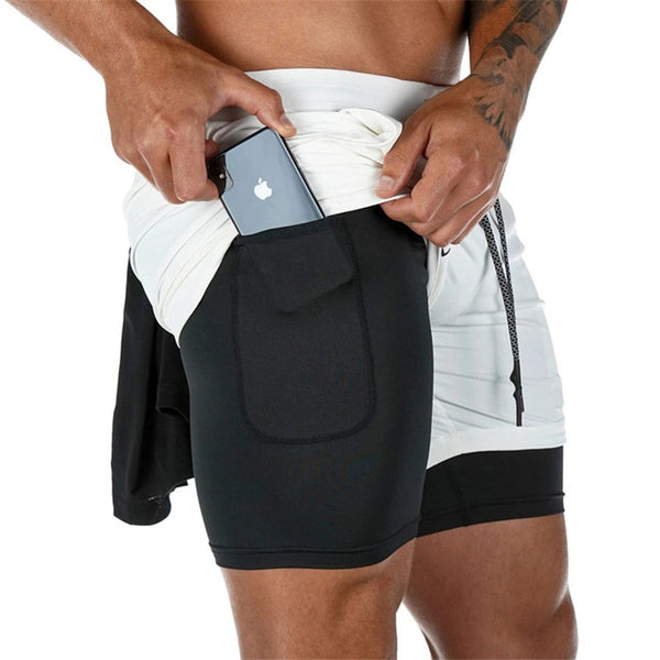 Quick Dry Gym Shorts ( 2 In 1 Double-deck)