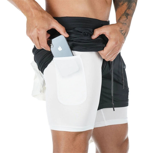 Quick Dry Gym Shorts ( 2 In 1 Double-deck)
