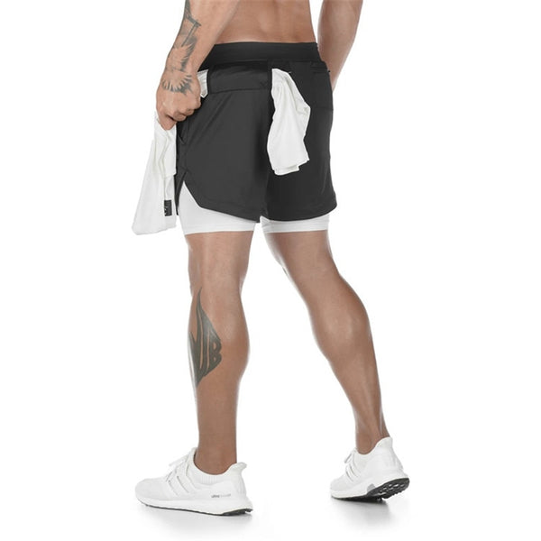 Quick Dry Gym Shorts ( 2 In 1 Double-deck)