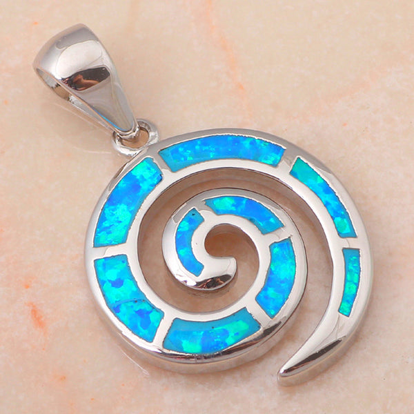 Blue fire Opal Pendant