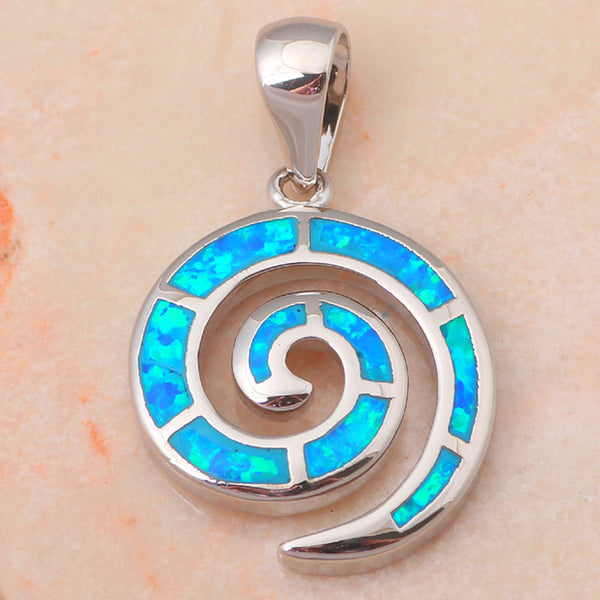 Blue fire Opal Pendant