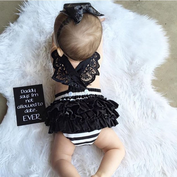 Striped  Lace Jumpsuit set (Free Shipping)