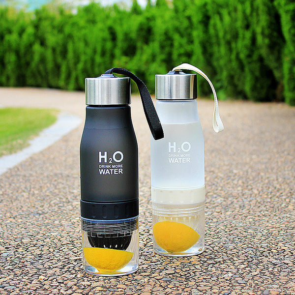 650ml Water Bottle H20 - dual use - plastic (Free Shipping)