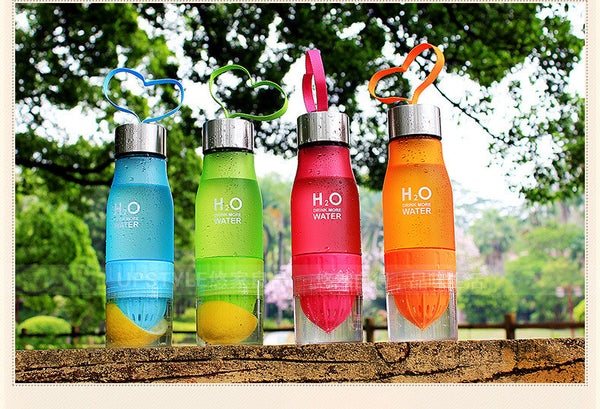 650ml Water Bottle H20 - dual use - plastic (Free Shipping)
