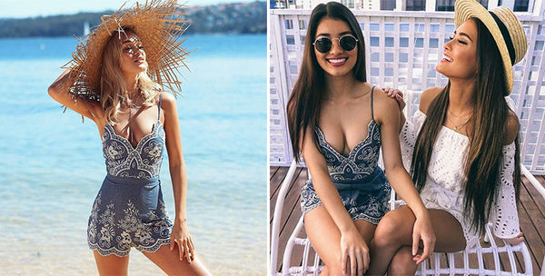Elegant v neck summer jumpsuit