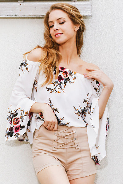 Sexy Off shoulder chiffon blouse