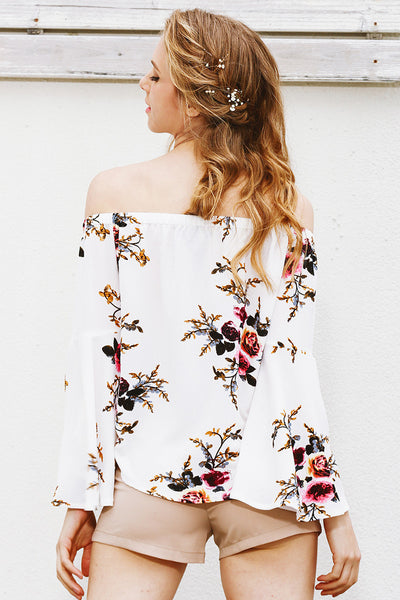 Sexy Off shoulder chiffon blouse
