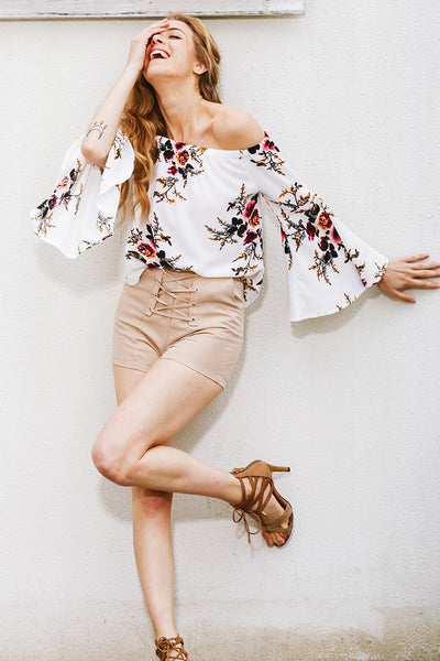 Sexy Off shoulder chiffon blouse