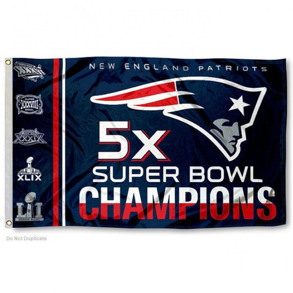 New England Patriots Super Bowl LI Champions Flags  (Free Shipping)