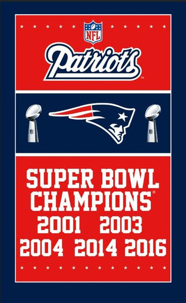 New England Patriots Super Bowl LI Champions Flags  (Free Shipping)