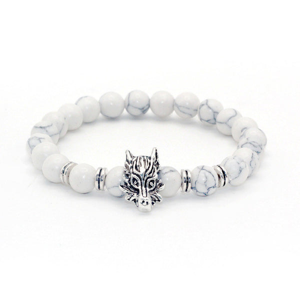 Natural Stone Wolf Bracelet