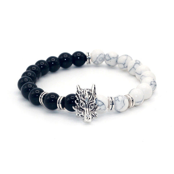 Natural Stone Wolf Bracelet