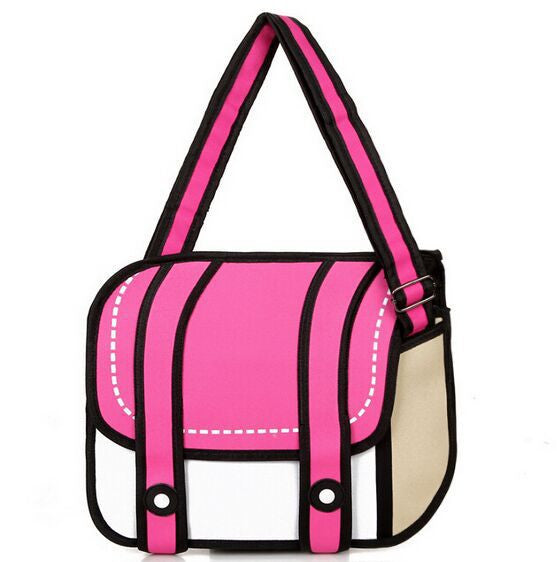 Cartoon Style 2d Shoulder Bag